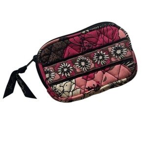 Vera Bradley | Pink Floral Fabric Zipper Case | Travel Organization Purse Piece